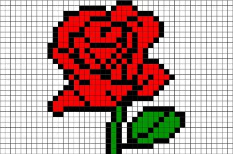 rose pixel art : +31 Idées et designs pour vous inspirer en 