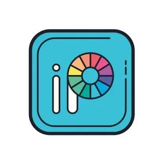 Ibis Paint X icon in Color Hand Drawn Style