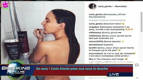 So sexy ! Carla Ginola pose nue sous la douche - YouTube
