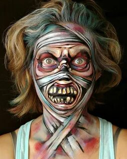Fantastic mummy by Tanya maslova? Face painting halloween, H