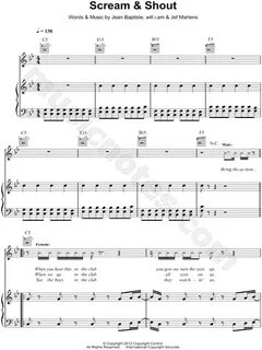 will.i.am feat. Britney Spears "Scream & Shout" Sheet Music 