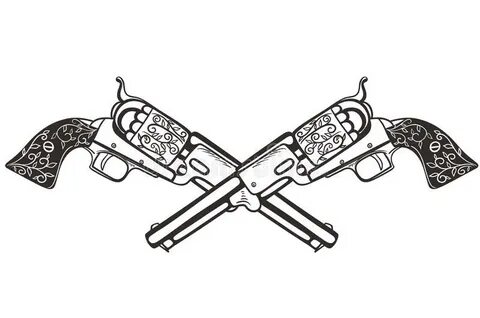 Crossed Pistols Stock Illustrations - 305 Crossed Pistols St