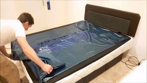 How to install a Waterbed liner- By Aquaglow - YouTube