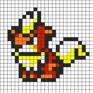 Growlithe Pokemon Sprite Kandi Pattern Pokemon bead, Pokemon