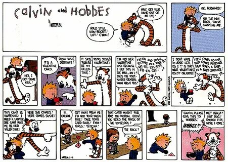 Calvin & Hobbes Valentines day, Love's labor lost. calvin and hobb...