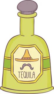 Tequila Bottle Alcoholic Drink - Botella De Tequila Dibujo -