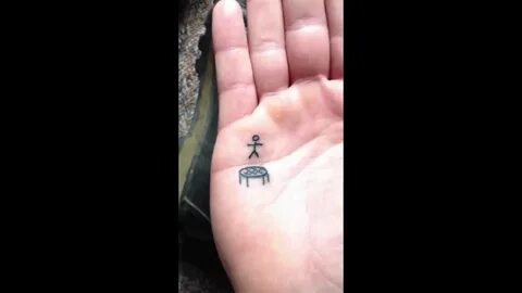 Stickman on a trampoline tattoo - YouTube
