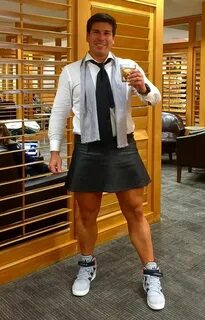Men really can rock mini skirts! Business attire or sports a