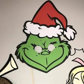 Grinch Photo Booth Prop Paper Mask Etsy Grinch mask, Grinch,