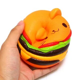 Foam Stress Relief Ball Slow Rising Squishy CatBurger Cream 