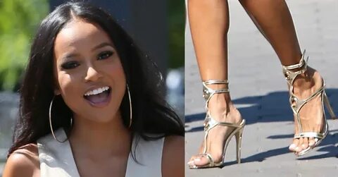 Karrueche Tran's Hot Feet and Toes in Sexy Designer Shoes