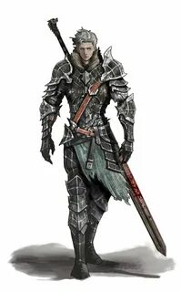 Human Greatsword Fighter in Plate Armor - Pathfinder PFRPG D
