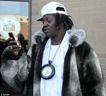 Flavor Flav grins after pleading not guilty to speeding char