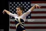 Alicia Sacramone competes on the floor during the Senior Wom
