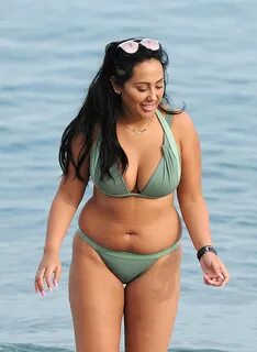 Sophie Kasaei in Bikini on the beach in Barcelona GotCeleb