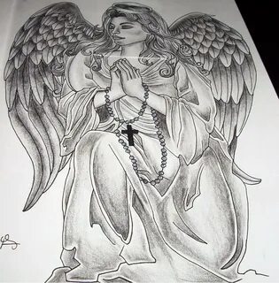 Kneeling Angel Sketch at PaintingValley.com Explore collecti