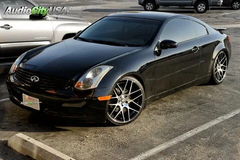 20" Curva Concepts C7 black machine wheels on Infiniti G35 C