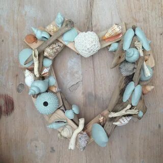 Handmade heart of the Sea, driftwood & seashore finds made b