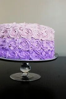Purple Ombre Cake Purple cakes birthday, Rosette cake, Purpl
