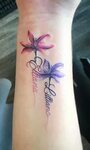 Kid Name Flower Tattoo Etsy Tattoos for daughters, Wrist tat