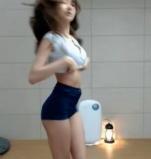 Asian girl back stripping gif