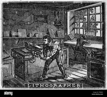 LITHOGRAPHY, c1840. /nWood engraving, c1840 Stock Photo - Alamy