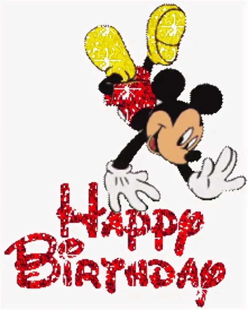 Mickey Mouse Birthday Sticker - Mickey Mouse Birthday Happy 