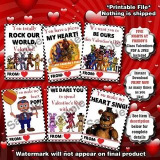 Five Nights At Freddy's Class Valentines Printable Class val