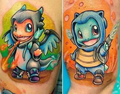 Charmander and Squirtle tattoo Charmander tattoo, Pokemon ta