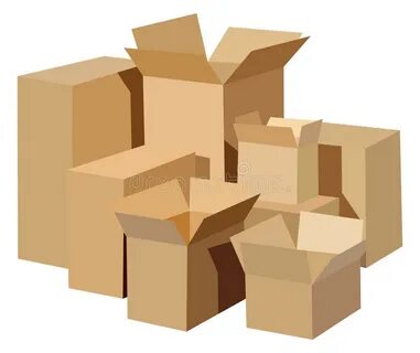 Cardboard boxes stock vector. Illustration of relocation - 5