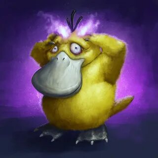 Psyduck with a glowing headache Behance