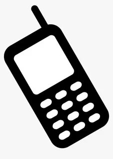 Phone Cell Clipart Black And White Mobile Transparent - Mobi