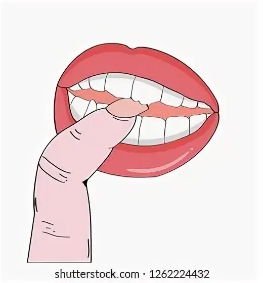 Dental floss use concept background. Cartoon illustration of