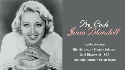 Pre-Code Joan Blondell - Criterion Channel Introduction - Yo