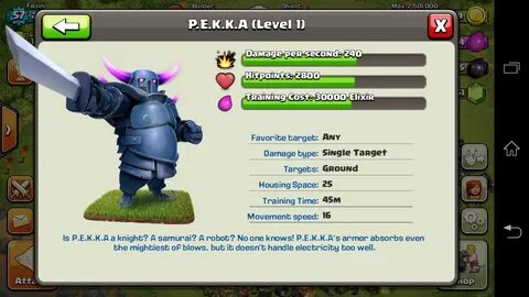 Clash Of Clan Pekka Level
