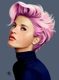 Pink Short Hair on Behance Short hair drawing, Hair illustra