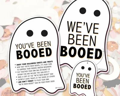 Super Cute You've Been Booed Printable Signs for Halloween