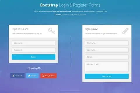 Bootstrap Login & Register Templates