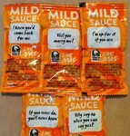 An entire conversation with Taco Bell sauce packets :) Taco 