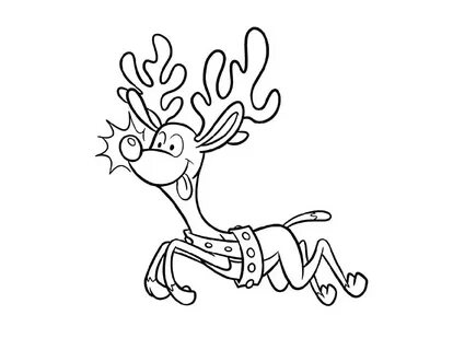 Christmas Reindeer Coloring Pages. 100 New Images Free Print