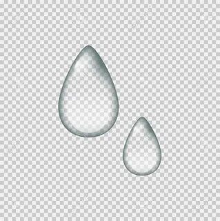 Realistic Tear Like Water Drops On Transparent Background. W