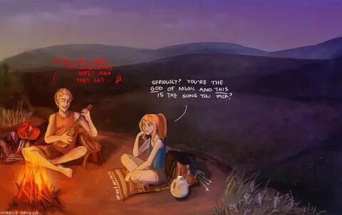 Apollo and Artemis go 'camping' by illustrationrookie.devian