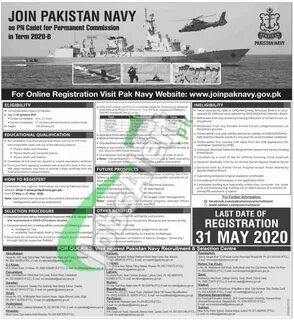PN Cadet 2020 B Jobs in Pakistan Navy 2020