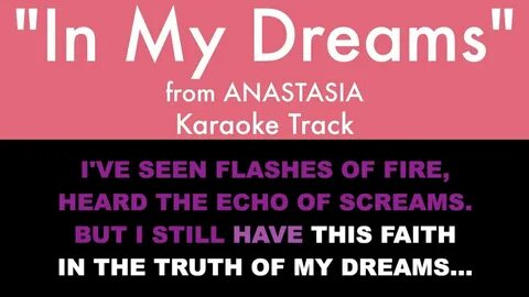 "In My Dreams" from Anastasia - Karaoke Track with Lyrics on