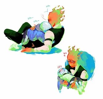 grillby x sans Dễ thương, Mắt