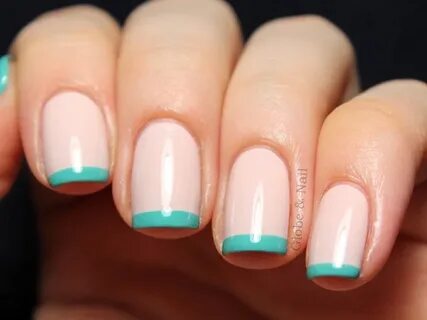 Globe & Nail: Turquoise Tips #nail #nails #nailart Turquoise