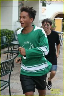 Jaden Smith and Moises Arias run to get sushi on September 1