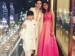 Karisma Kapoor strikes a picture perfect pose with kids Sama