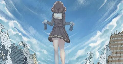 giantess, giant girl, giantess / 巨 大 黄 前 久 美 子 - pixiv