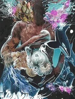Abby Martin on Twitter: "Ocean Hug, collage & paint pen, 11 